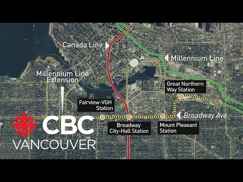 Locations of stations for Broadway SkyTrain expansion finalized