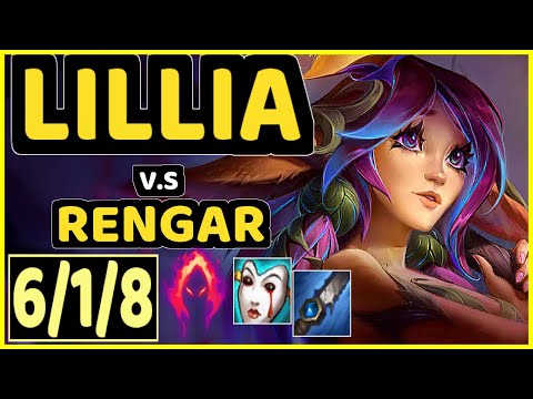 MINERVA (LILLIA) vs RENGAR - 6/1/8 KDA JUNGLE CHALLENGER GAMEPLAY - BR
