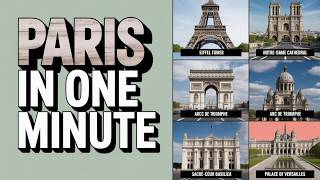 Paris in one minute  | Paris travel guide | 20 Best places to visit in Paris France