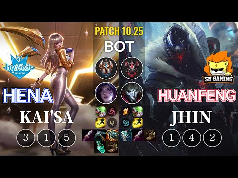 hyF Hena Kai'Sa vs SN huanfeng Jhin Bot - KR Patch 10.25