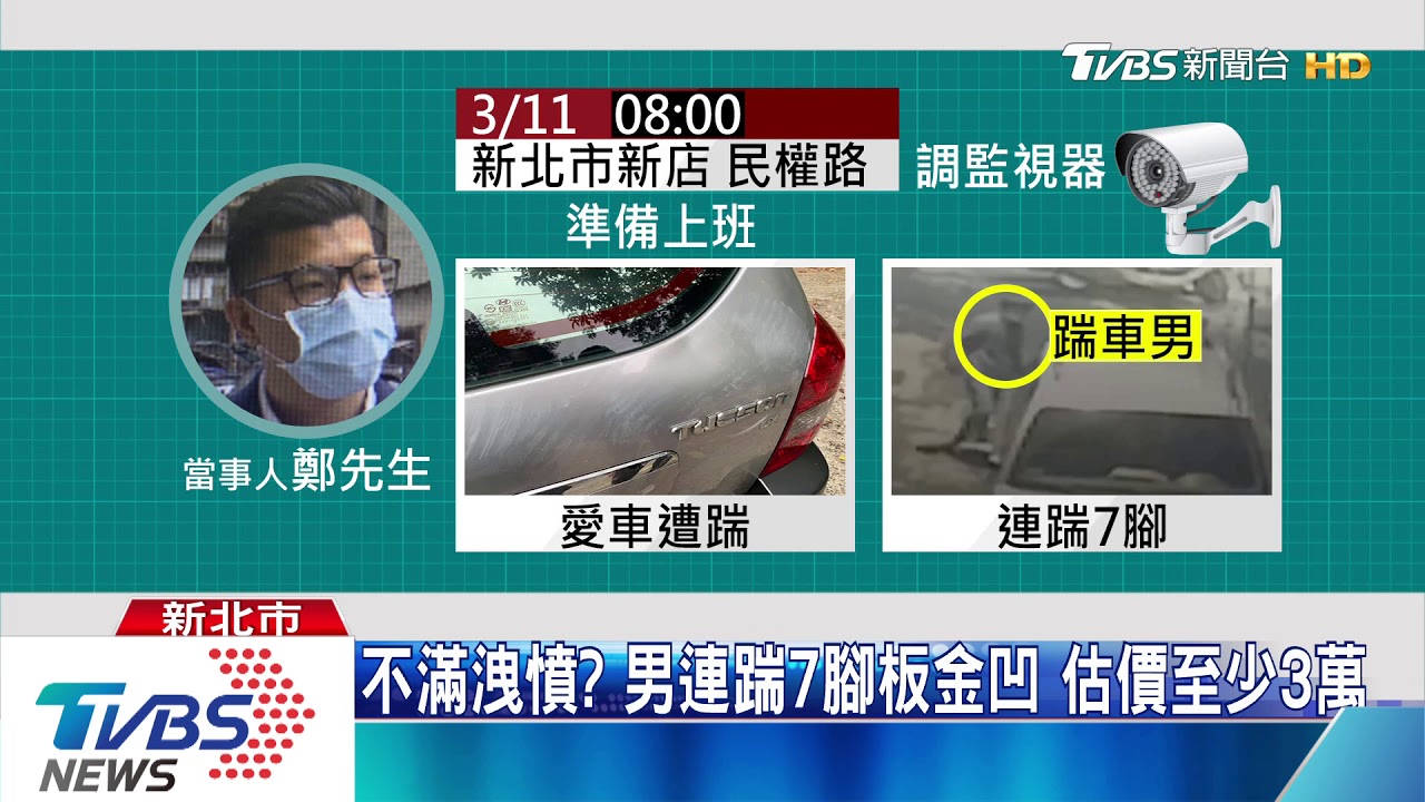怎麼這樣!車停社區空地 板金遭鄰居踹凹