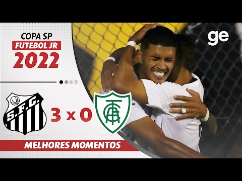 Gols e lances de Santos x América-MG