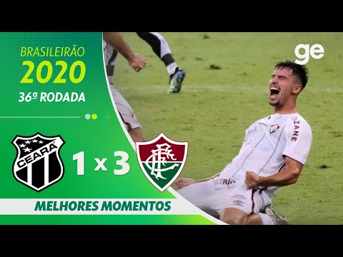 Gols e lances de Ceará x Fluminense