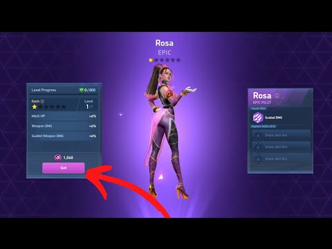 Rosa | Epic Pilot | 1040 A-Coin | Mech Arena | Robot