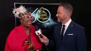 Cecile McLorin Salvant On Winning Best Jazz Vocal Album | Backstage | 60th GRAMMYs