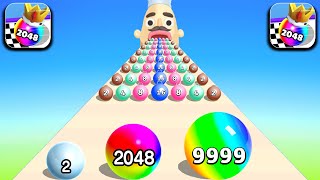 Ball Run 2048, Merge Ball ... New TikTok Gameplay Video 6000 Satisfying Mobile Game Max Levels UPDAS