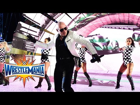 Pitbull, Flo Rida, Lunchmoney Lewis &Stephen Marley perform at WrestleMania (WWE Network Exclusive)