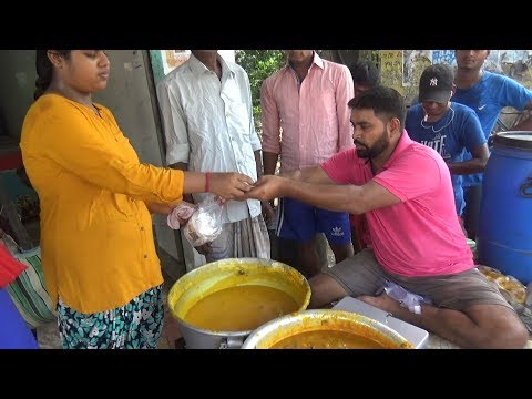 4 Kachori with Cholar Dal & Aloo Soyabin Curry @ 10 rs Only | Street Food Kankinara Video