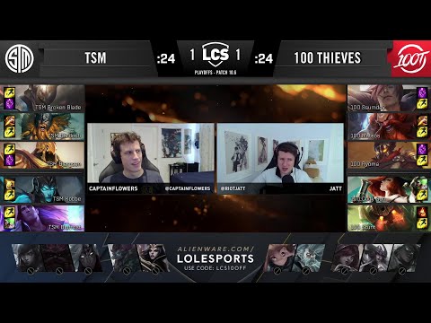 TSM vs 100, Game 3 - 2020 LCS Spring Playoffs - Team SoloMid vs  100 Thieves
