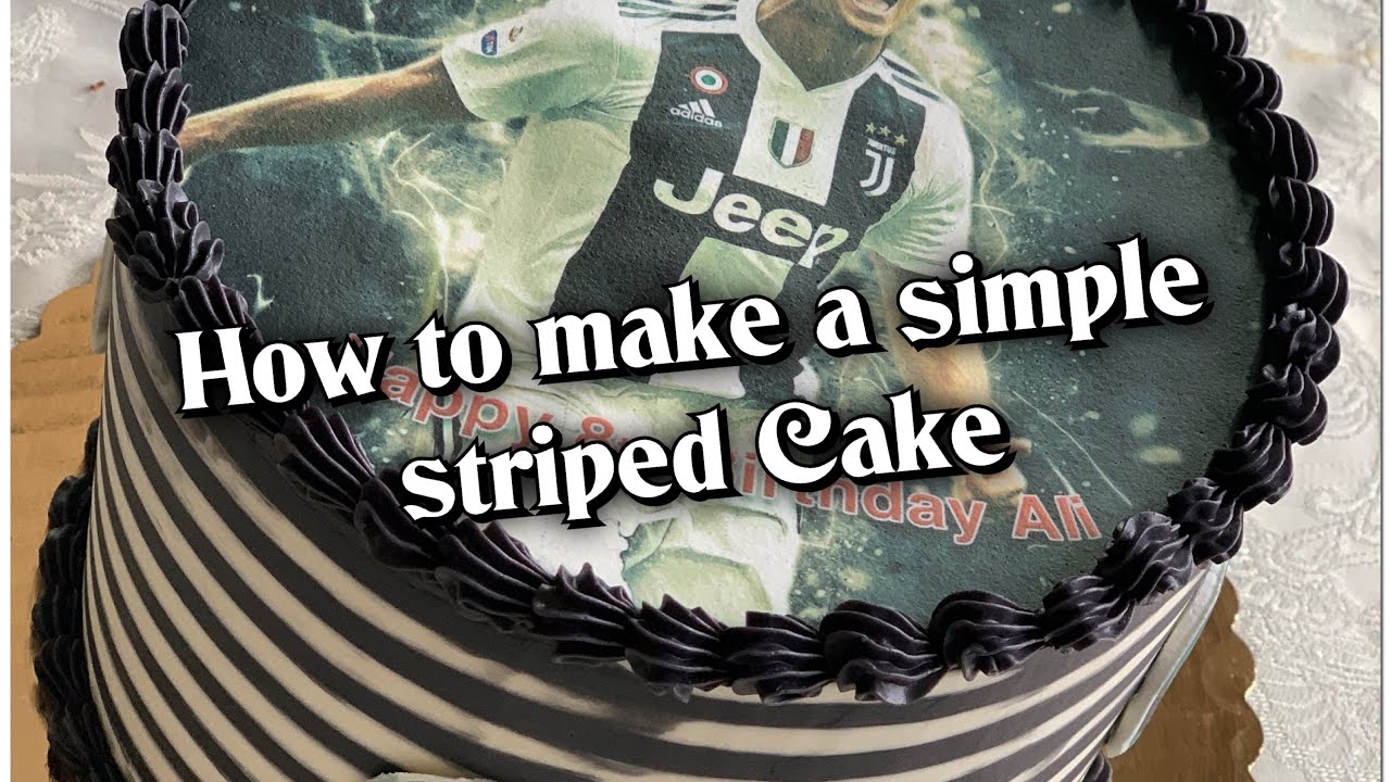 How to make a striped cake/ how to create and use an edible image