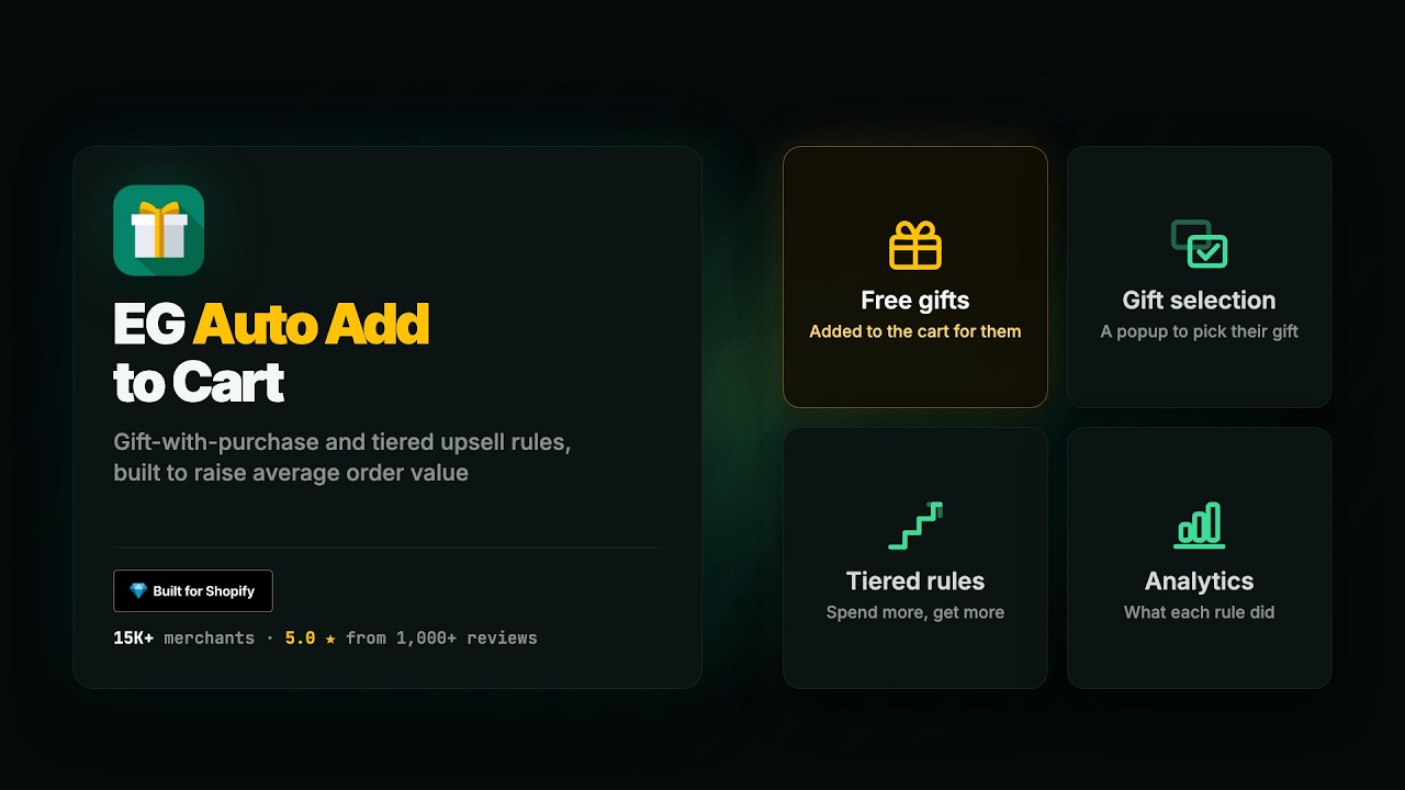 EG Auto Add to Cart Free Gift Demo