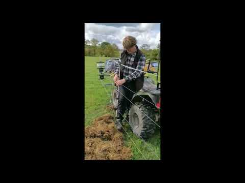 6 Litzen Elektrozaun einfach mit einem RAPPA Frontabwickler aufbauen