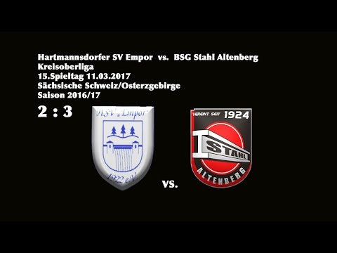 15.Spieltag /Kreisoberliga - (2016/17)/Hartmannsdorfer SV Empor - BSG Stahl Altenberg  2:3
