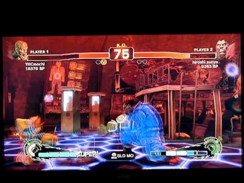 SSF4: YHCmochi (Dhalsim) vs hiroshi sunya (Balrog) - Japanese XBL ranked