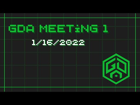 Welcome to GDA! - 16 Jan 2022
