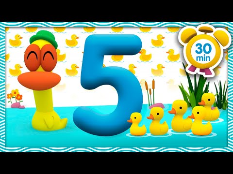 🦆CANCIONES INFANTILES de POCOYÓ - 🦆¡Cinco Patitos! [ 31 minutos ] | Caricaturas y dibujos animados