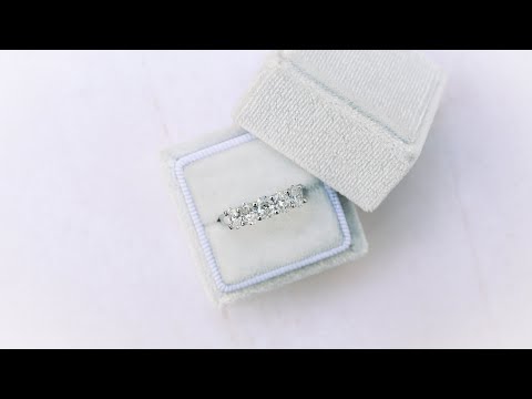 Oval Five Stone Lab Diamond Wedding Band Featuring 0.35ct Oval Lab Diamonds | Ada Diamonds