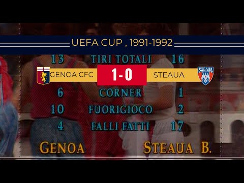 Genoa CFC - Steaua Bucharest 1-0  | UEFA Cup 1991-1992 | Third round