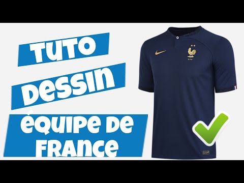 Comment dessiner le logo de l'équipe de France de football facilement / Dessin Coupe du monde 2022 ✅