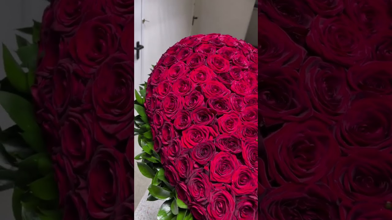 Символ Вашей Любви: Букет Красных Роз в Форме Сердца