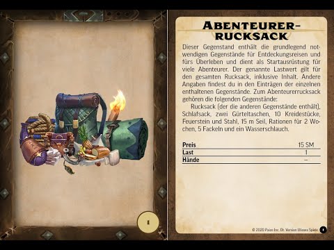Pathfinder Durchgeblättert Folge 18 - Kartenset Ausrüstung