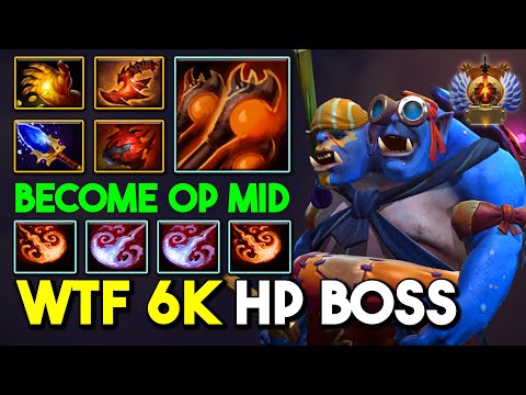ULTRA TANKY BOSS MID Ogre Magi Aghs Scepter + Heart Non-stop Spam Fireblast Ability 7.34d DotA 2