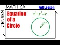 Equation Of A Circle Grade 10 Jensenmath Ca