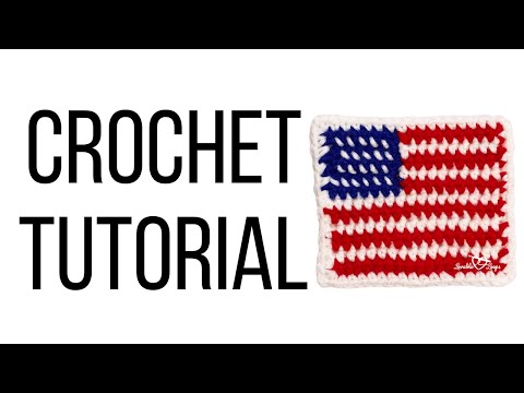 Crochet American Flag Applique Tutorial (quick & easy!)