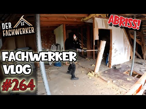 Timber Worker VLog #264 - Let's start demolishing the roof truss!