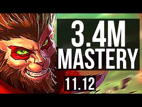 WUKONG vs CHO'GATH (TOP) | 3.4M mastery, 11/2/8, 800+ games, Dominating | EUW Master | v11.12