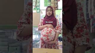 Download lagu Perkembangan Perut Bumil Cantik Trimester 3 7-9 Bulan😘😍❤️ #bumil #mom #pregnant #family #love #gemoy mp3