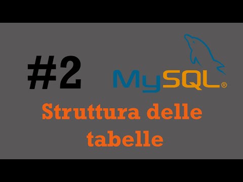 SQL 2 Struttura delle tabelle