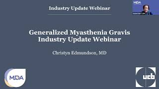 UCB Generalized Myasthenia Gravis Webinar