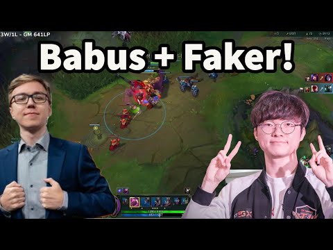 Faker Makes Sure To Camp For The Carry In The Top Lane!! The Bausffs!!