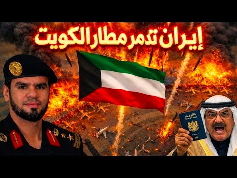 إيران تقصف الكويت وتدمر مطارها الدولي رداً على الهجمات الأميركية