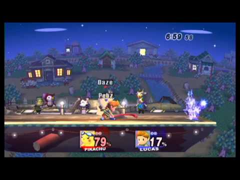 SSBB Friendly: Daz (Pikachu) vs Pebloz (Lucas) 1
