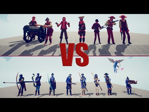 GUN TEAM VS ARCHER TEAM - RANGED TOURNAMENT, TABS - TOTALLY ACCURATE BATTLE SIMULATOR