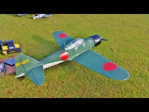 MITSUBISHI A6M ZERO - RC SAITO 3 CYL F60GS FOURSTROKE - RICHARD GINGER NLMFC - 2016