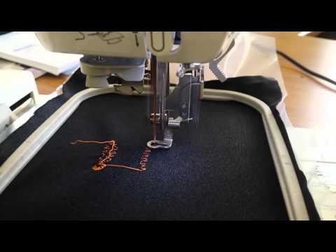 Embroidery machine demonstration