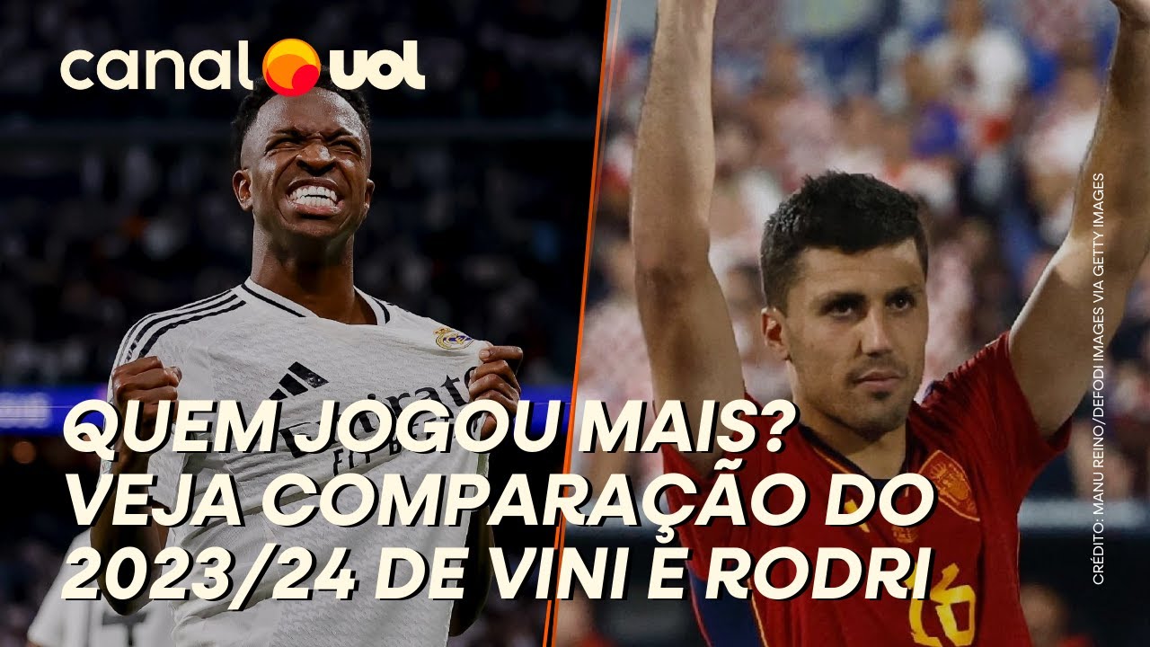 VINI JR X RODRI: VEJA COMPARAÇÃO DAS TEMPORADAS 2023/24 DOS DOIS NA BRIGA PELA BOLA DE OURO
