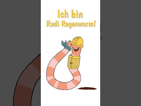 Hier kommt Rudi Regenwurm! Sing #Kinderlieder #Shorts