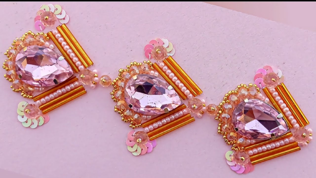 Teaching an example of a very attractive border embroidery 💥#DIY