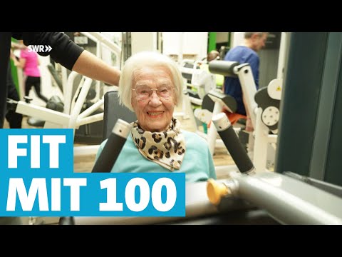 100-Jährige im Fitnessstudio