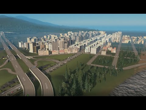 Cities Skylines - New Downtown highway connection (3) - Map Mountain Plain - 17k to 22k (Grand City)