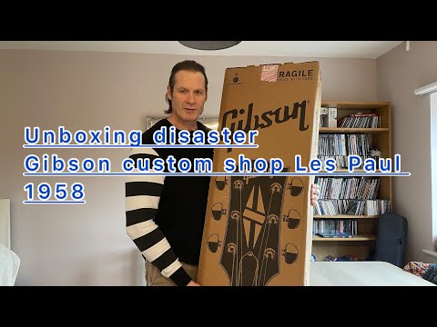 Unboxing a les Paul custom shop 1958 …. Disaster happens 
