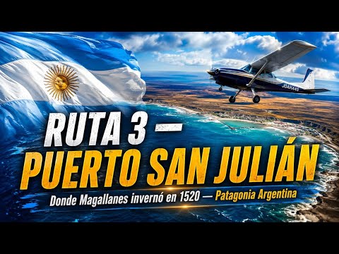 RUTA 3 DESDE PIEDRABUENA HASTA EL SALADO — Pasando por Puerto San Julián en la Patagonia
