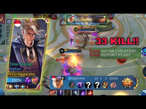 33 KILL SAVAGE!! NATAN ONE SHOT BUILD | INSANE DAMAGE | TOP 1 GLOBAL NATAN (PENGUMUMAN GIVEAWAY)