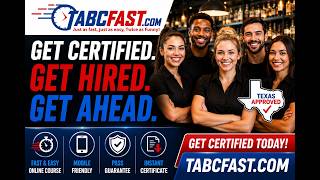 TABC Certification Texas Online | No Timers | Instant Certificate | TABC Fast