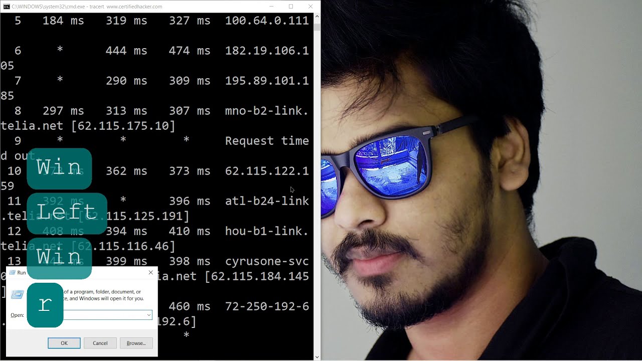 Ethical Hacking  || lab 1 || Footprinting & Reconnaissance || windows cmd ||