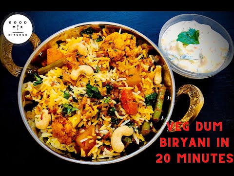 Veg Biryani in 20 minutes | Quick veg biryani recipe